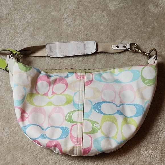 Coach Y2K AMAZING Condition Pink and Green Crescent Shoulder Bag - Picture 3 of 10